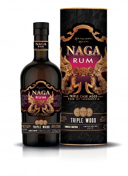 NAGA RUM TRIPLE WOOD 42,7% 0,7l (tuba)