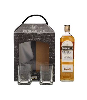 BUSHMILLS ORIGINAL 40% 1l + SKLO(kazeta)