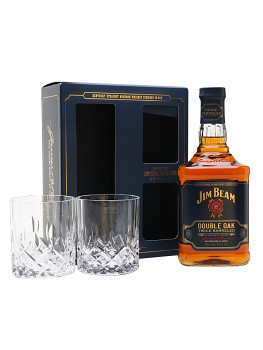 JIM BEAM DOUBLE OAK + SKLO 43% 0,7l(kart