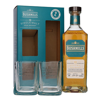 BUSHMILLS 10Y + 2XSKLO 40% 0,7l (karton)